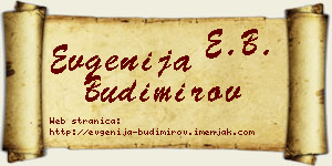 Evgenija Budimirov vizit kartica